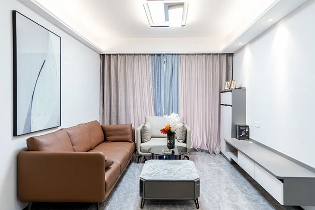 82㎡三居室，打造多能實用性玄關(guān)，打造效率型生活居所